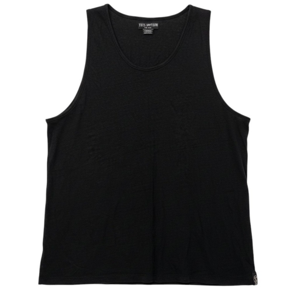 Todd Snyder Tank Top Mens XXL Black 100% Linen Scoop Neck Sleeveless